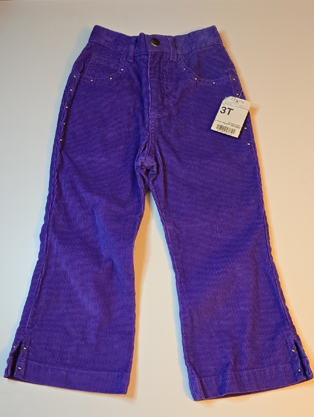 Arizona Purple Corduroy Flared Pants - 3T